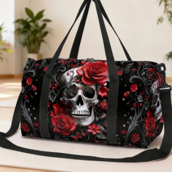Handbags - Skull and Roses Duffel Bag